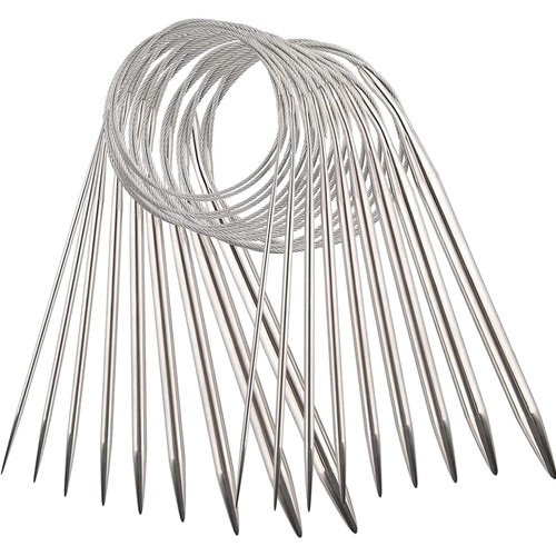 Stricknadeln set edelstahl - set,