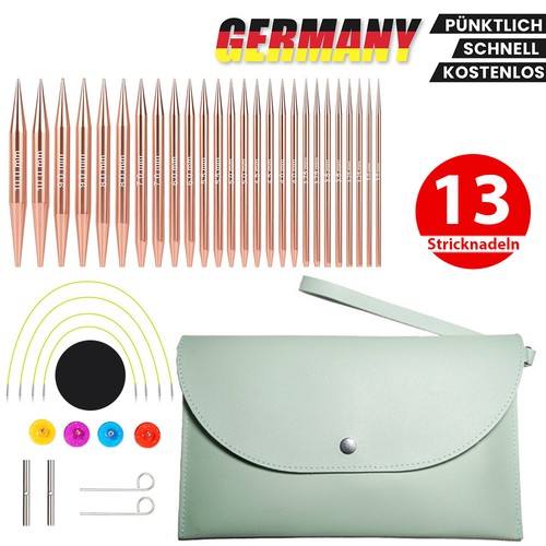 13paar stricknadeln set mit - set,
