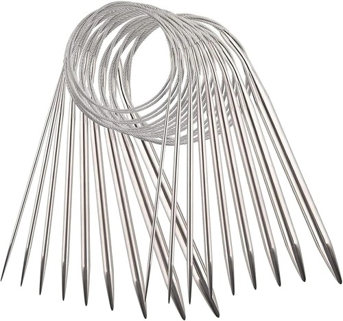 Stricknadeln set edelstahl - set,